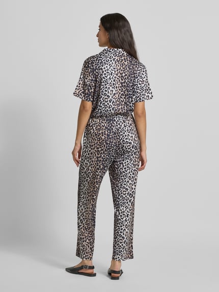 Oui Jumpsuit mit Animal-Print Camel 5