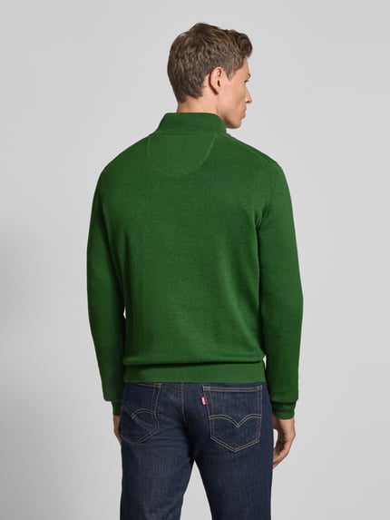Fynch-Hatton Strickpullover mit Troyer-Kragen Gruen 5