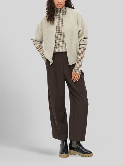 s.Oliver RED LABEL Longsleeve mit Mock Neck Taupe 1