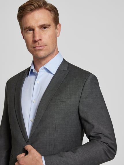 CINQUE Slim fit 2-knoops colbert met stretch, model 'CiCastello' - 'CIPOWERSTRETCH' Middengrijs - 3