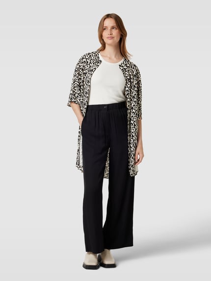Tom Tailor Blouse van viscose met 1/2-mouwen Zwart - 1