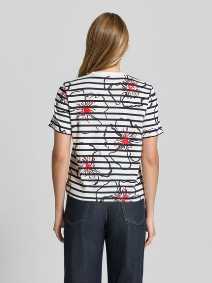 Tommy Hilfiger regular fit T-shirt model 'FLOWER GRAPHIC REG C-NK S' Wit - 5