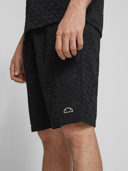 ellesse Regular Fit Shorts mit Strukturmuster Modell 'VIZZANO' Black 3