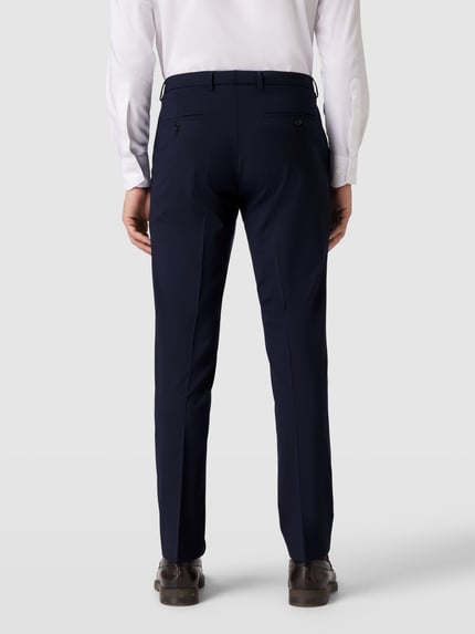 CG – CLUB of GENTS Spodnie garniturowe o kroju slim fit z dodatkiem wełny model „Cedric” Granatowy 5