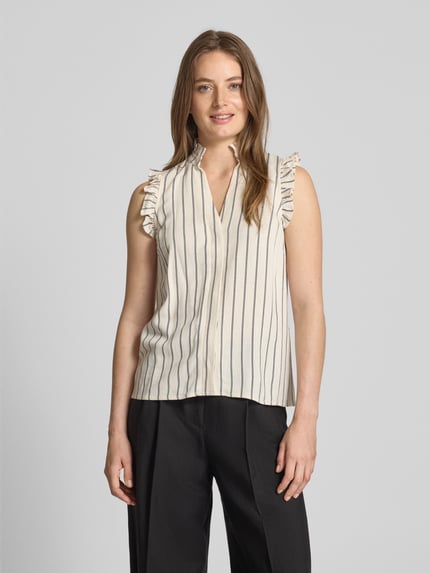 Selected Blusentop aus Viskose-Leinen-Mix Modell 'VIVA' Beige 4