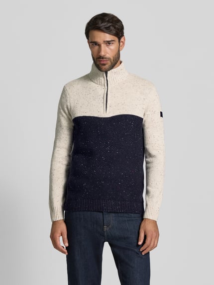 Tom Tailor Regular fit schipperstrui van katoenmix Blauw - 4