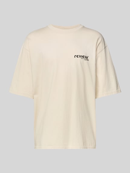 REVIEW T-Shirt mit Label-Print Ecru 2