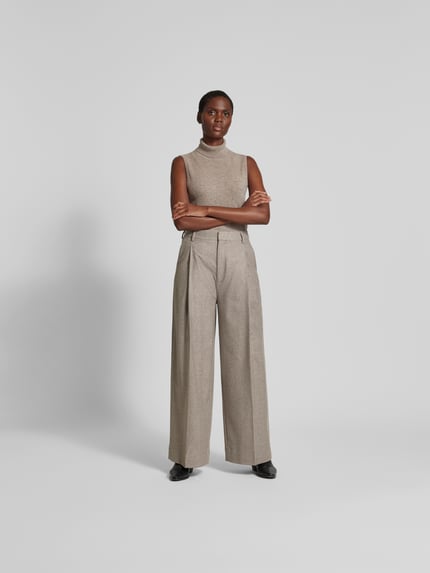 Filippa K Stoffen broek met achterzakken Lichtgrijs - 1