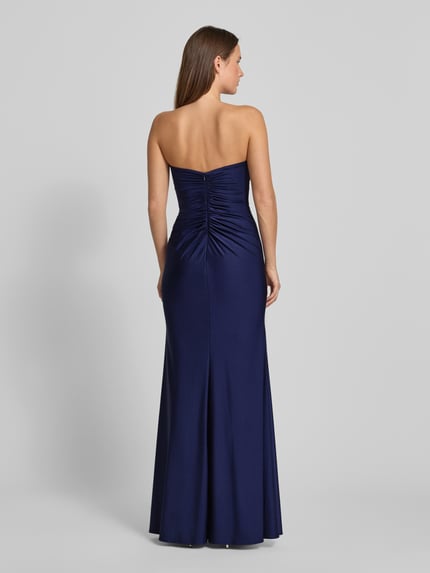 Mascara Abendkleid mit verlängertem Rücken und Raffungen Marine 5