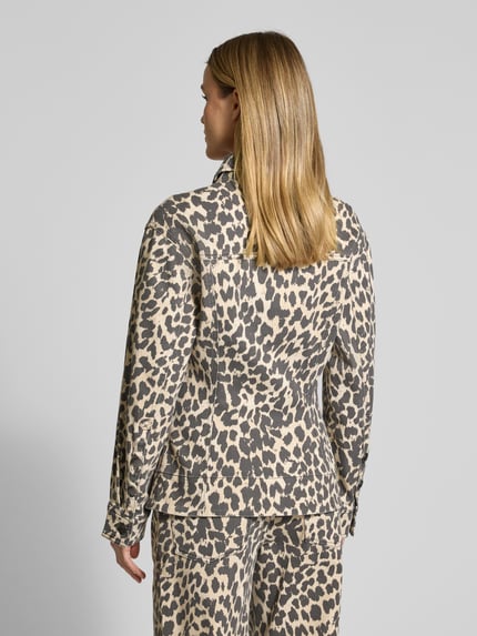 Cph Muse Kurtka jeansowa z nakładanymi kieszeniami na piersi model ‘LEORA-JACKET’ Piaskowy 5