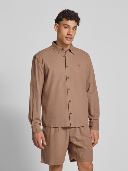 REVIEW Vrijetijdsoverhemd met knoopsluiting Roodbruin - 4