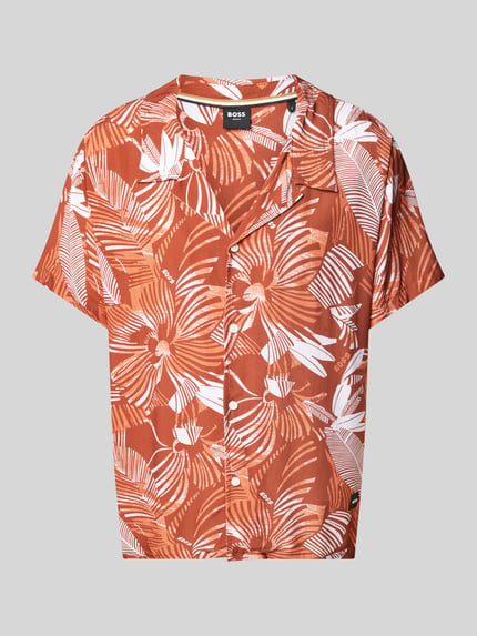BOSS Relaxed Fit Freizeithemd mit Resortkragen Orange 2