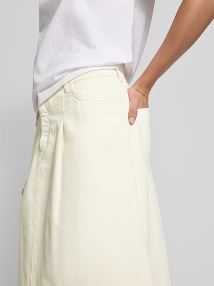 Jake*s Casual Jeansrock mit Bundfalten Offwhite 3