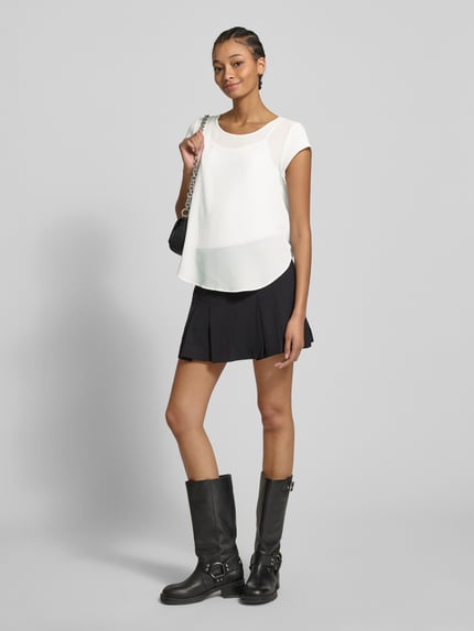 ONLY Blusenshirt in unifarbenem Design Weiss 1