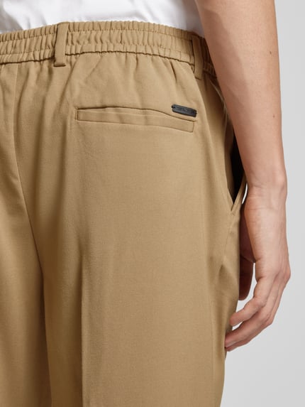 JACK & JONES Baggy Fit Anzughose mit Bundfalten Modell 'Julian' Beige 3