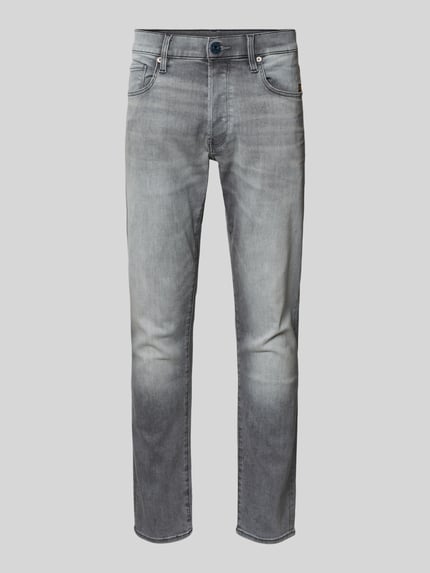 G-Star RAW Slim Fit Jeans im Used-Look Modell '3301' Hellgrau 2