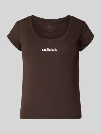 T-shirt sportowy o kroju slim fit z nadrukiem z logo Shop The Look MANNEQUINE