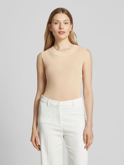Christian Berg Woman Selection Stricktop mit Rundhalsausschnitt Sand 4