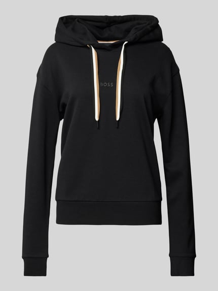 BOSS Hoodie mit Label-Print Modell 'STRIPE' Black 2