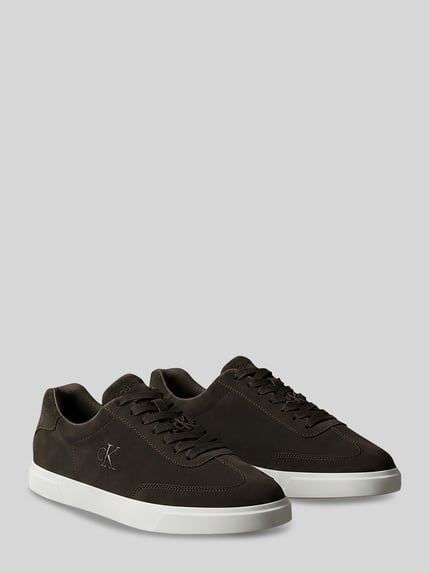 CK Calvin Klein Sneaker aus echtem Rindsleder mit Logo-Details Dunkelbraun 1