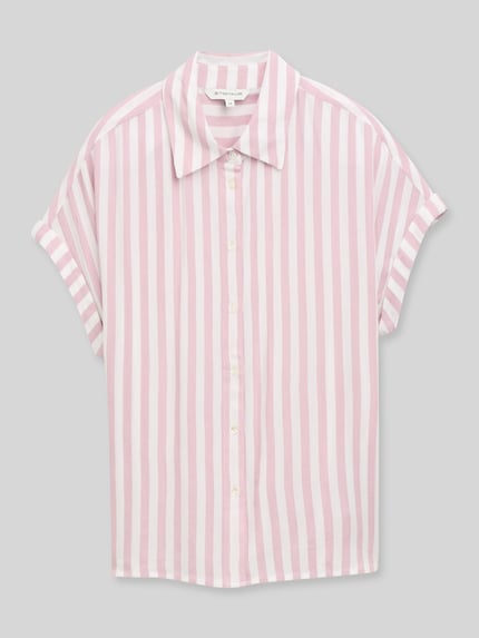 Tom Tailor Regular Fit Bluse aus reiner Viskose Hellrosa 2