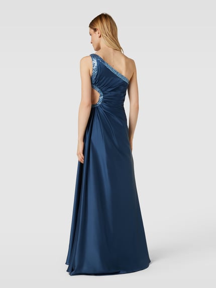 LUXUAR FASHION Sukienka wieczorowa z perełkami Szaroniebieski 5