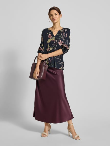 Tom Tailor Regular Fit Bluse aus Baumwoll-Mix Marine 1