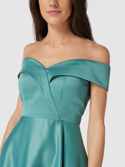 TROYDEN COLLECTION Knielanges Kleid mit Herz-Ausschnitt Mint 3