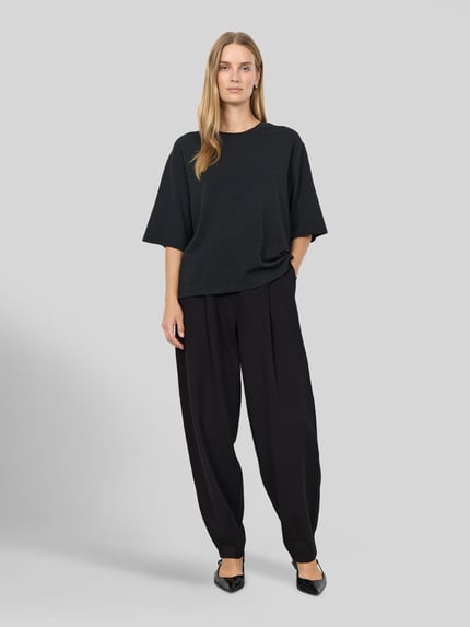 Soyaconcept T-Shirt mit schimmernder Optik BLACK 1