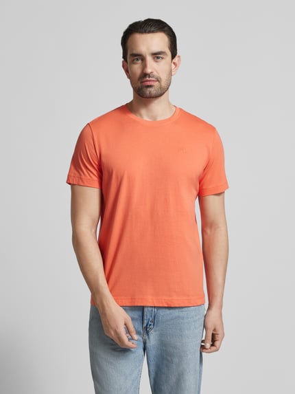 Tom Tailor T-shirt o kroju regular fit z czystej bawełny Koralowy 4