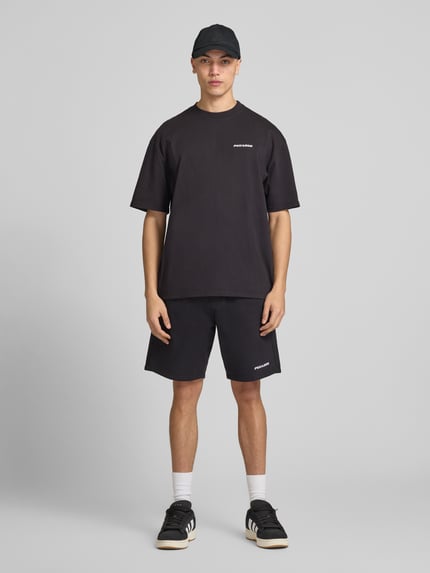 PEGADOR Oversized T-Shirt mit Logo-Stitching Black 1