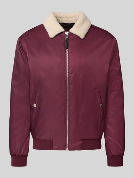 MCNEAL regular fit jack met platte kraag Bordeaux - 2