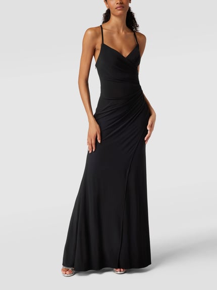 LUXUAR FASHION Abendkleid mit gelegten Falten Black 1