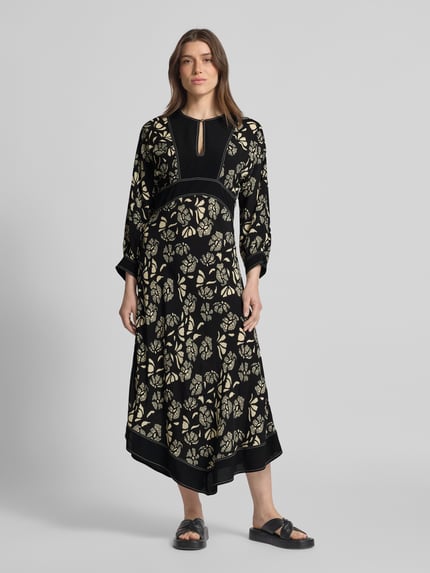 ba&sh Maxi-jurk met druppelvormige hals, model 'DRESS AUDE' Zwart - 4