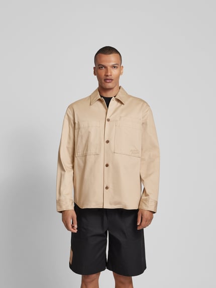 MAISON KITSUNÉ Koszulowa kurtka z brustaszami Piaskowy 4