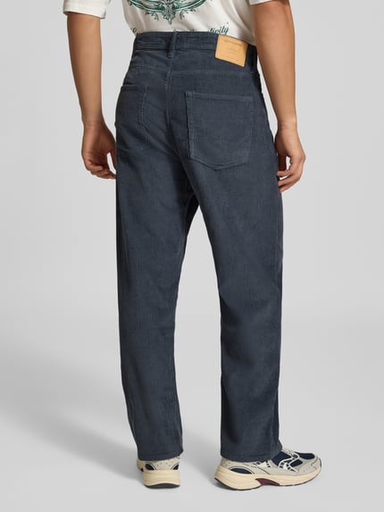 JACK & JONES Straight Leg Cordhose aus reiner Baumwolle Modell 'ALEX' Rauchblau 5