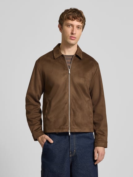 ONLY & SONS Bomberjacke mit Zweiwege Reißverschluss Schoko 4