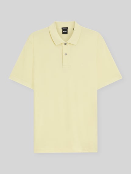 BOSS koszulka polo o kroju regular fit z czystej bawełny model 'PALLAS' Jasnożółty 2