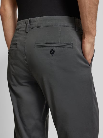 Selected Chinosy o kroju slim fit z mieszanki bawełny model 'MILES' Ciemnoszary 3