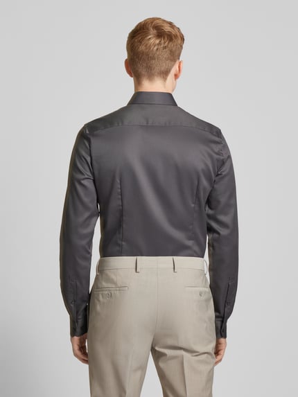 Jake*s Slim Fit Businesshemd mit extra langem Arm Anthrazit 5