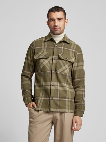 JACK & JONES Premium Slim fit overhemdjack met kentkraag, model 'RAYMOND' Rietgroen - 4