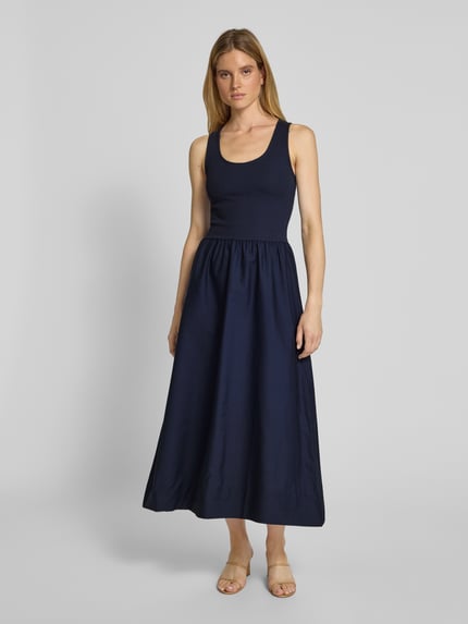 MANGO Maxikleid mit Rundhalsausschnitt Modell 'VALVI' Marine 4