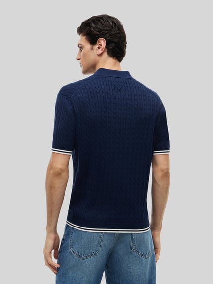 Tommy Hilfiger regular fit poloshirt van puur katoen Donkerblauw - 5