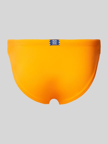 HOM Zwembroek in effen design, model 'SEA LIFE' Oranje - 3
