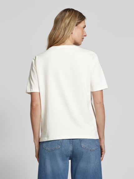 b.young t-shirt z obszyciem ozdobnymi kamieniami model 'Trollo' Złamany biały 5
