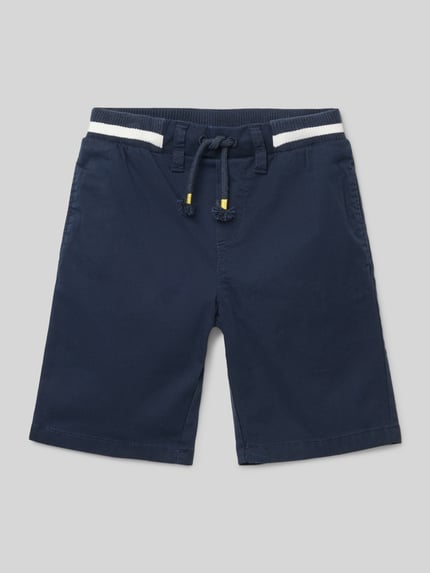 s.Oliver RED LABEL Bermudy o kroju regular fit z mieszanki bawełny model ‘PELLE’ Granatowy 1