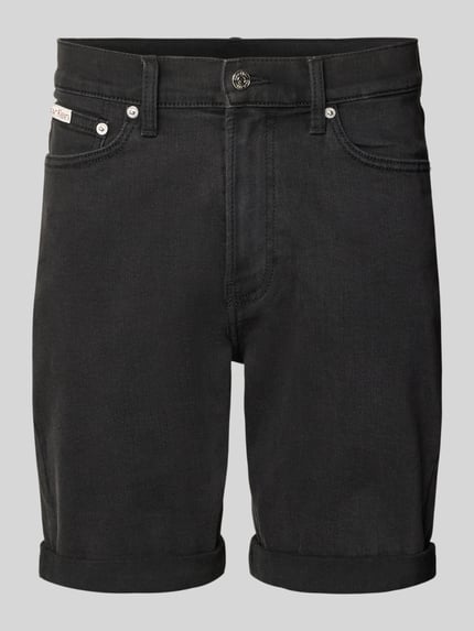 Calvin Klein Jeans Szorty jeansowe o kroju slim fit z mieszanki bawełny Czarny 2