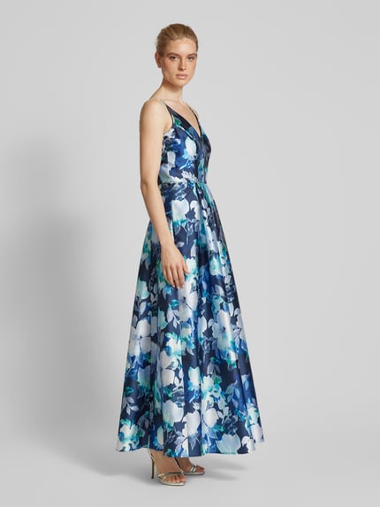 SWING Abendkleid mit V-Ausschnitt Marine 1