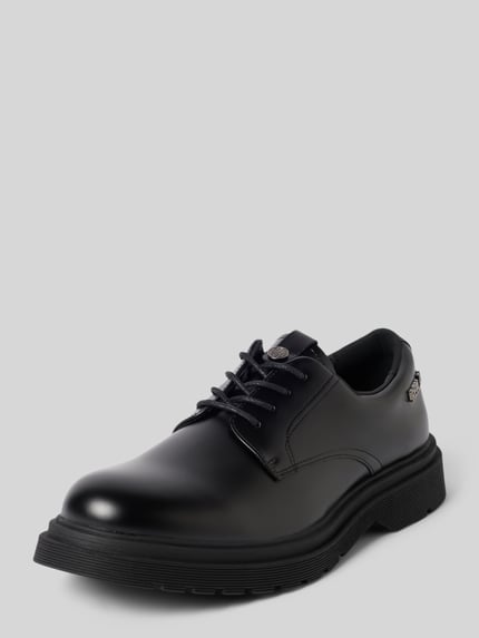 Replay Buty sznurowane z detalami z logo model 'PIERCE' Czarny 1