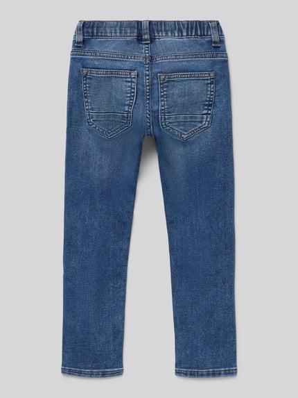 Produktfoto, Straight Fit Jeans uit katoenmix van s.Oliver RED LABEL voor kinderen, gemêleerde look, regular fit, 5-pocketmodel, denimstructuur.